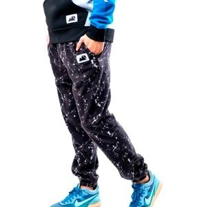 Black Marble Polar Fleece Jogger